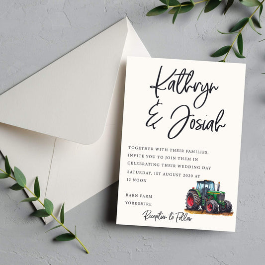 Tractor Invitation - SAMPLE ONLY