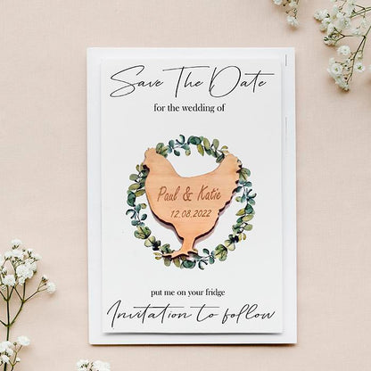 Chicken Save the Date Magnet