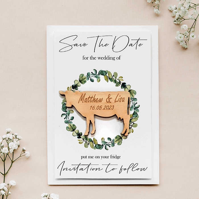 Cow Save the Date Magnet