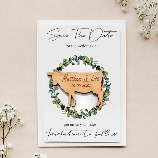 Cow Save the Date Magnet