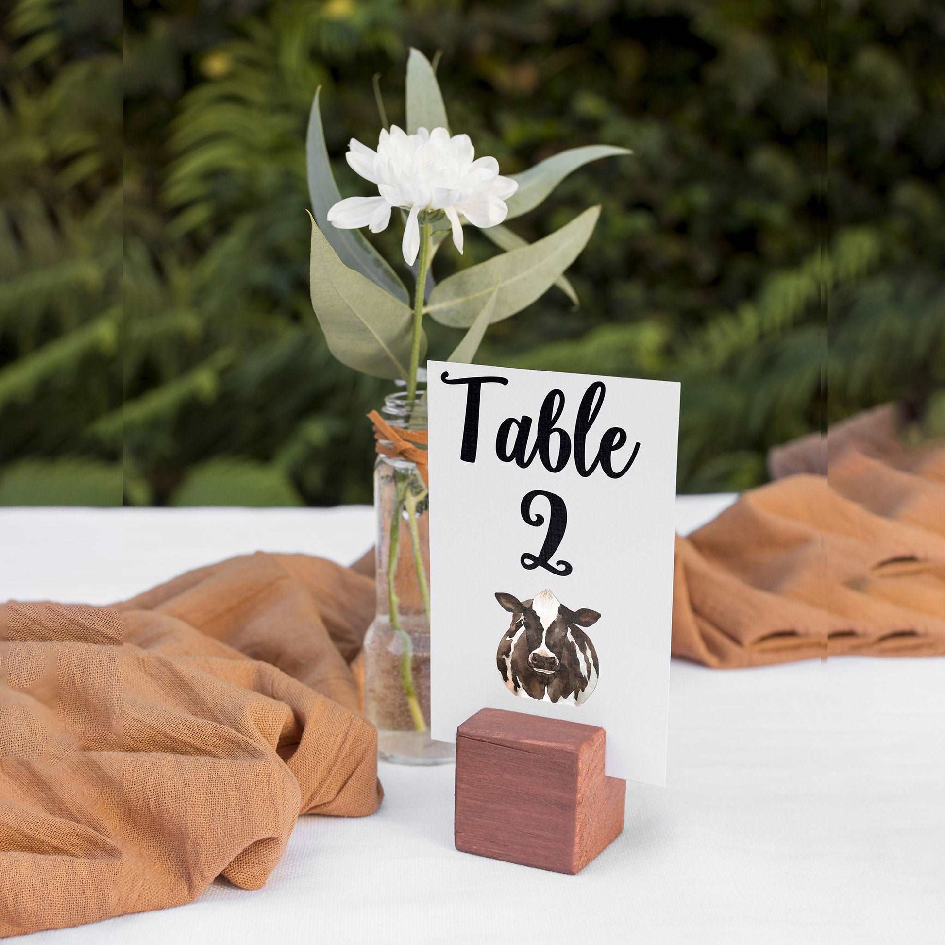 Dairy Cow Table Numbers