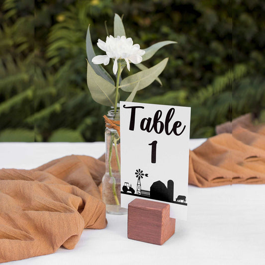 Farm Silhouette Table Numbers