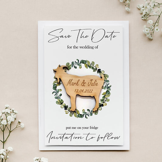 Goat Save the Date Magnet