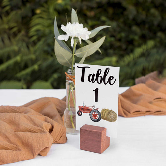 Vintage Tractor Table Numbers