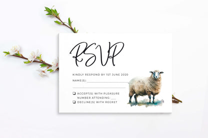 Sheep RSVP Card