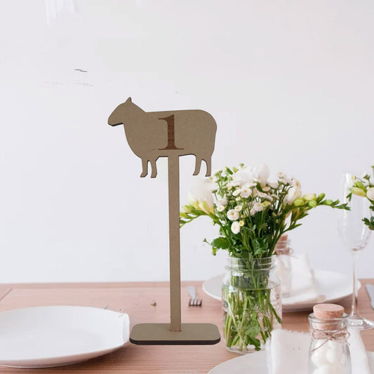 Tall Wooden Sheep Table Numbers