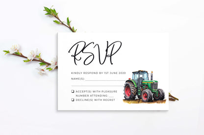 Tractor RSVP Card